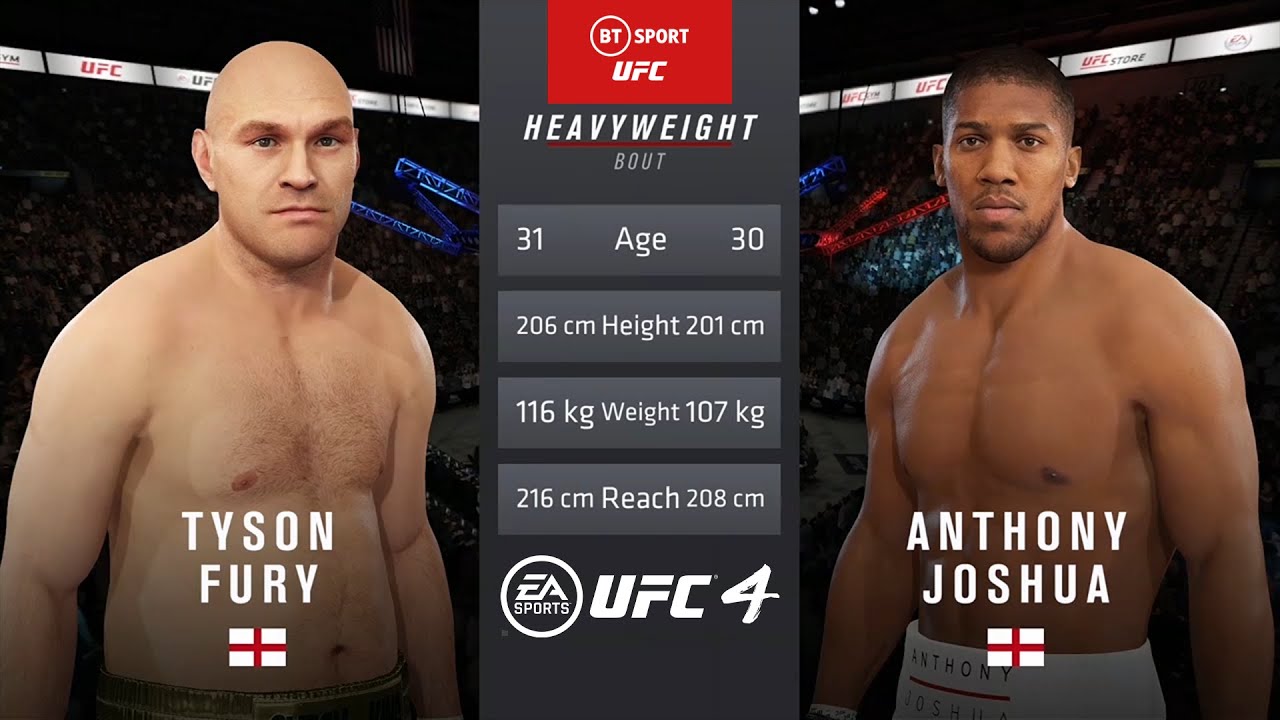 Tyson Fury v Anthony Joshua UFC 4 simulation..