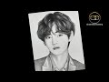 How to  draw bts v kim taehyung  step by step pencil drawing  easy drawing tutorial 