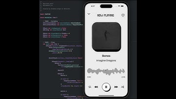 Black & White Themed Music Player App created using the SwiftUI Framework