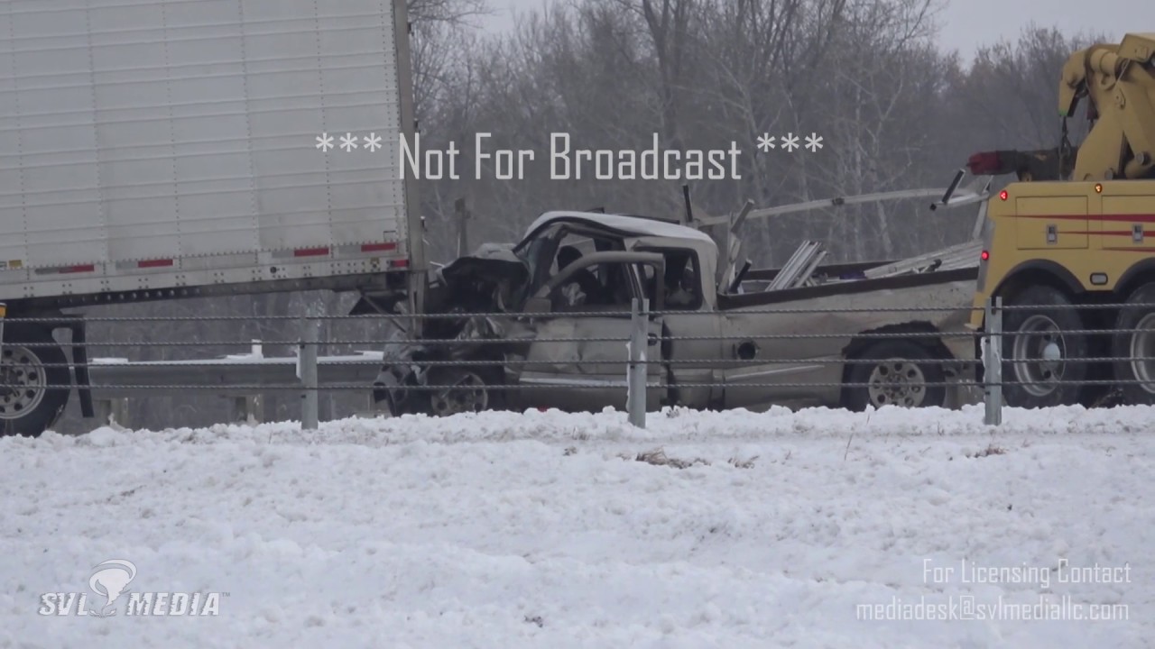 (112919) Northfield, MN Interstate 35 Accident Semi and Pickup, Van