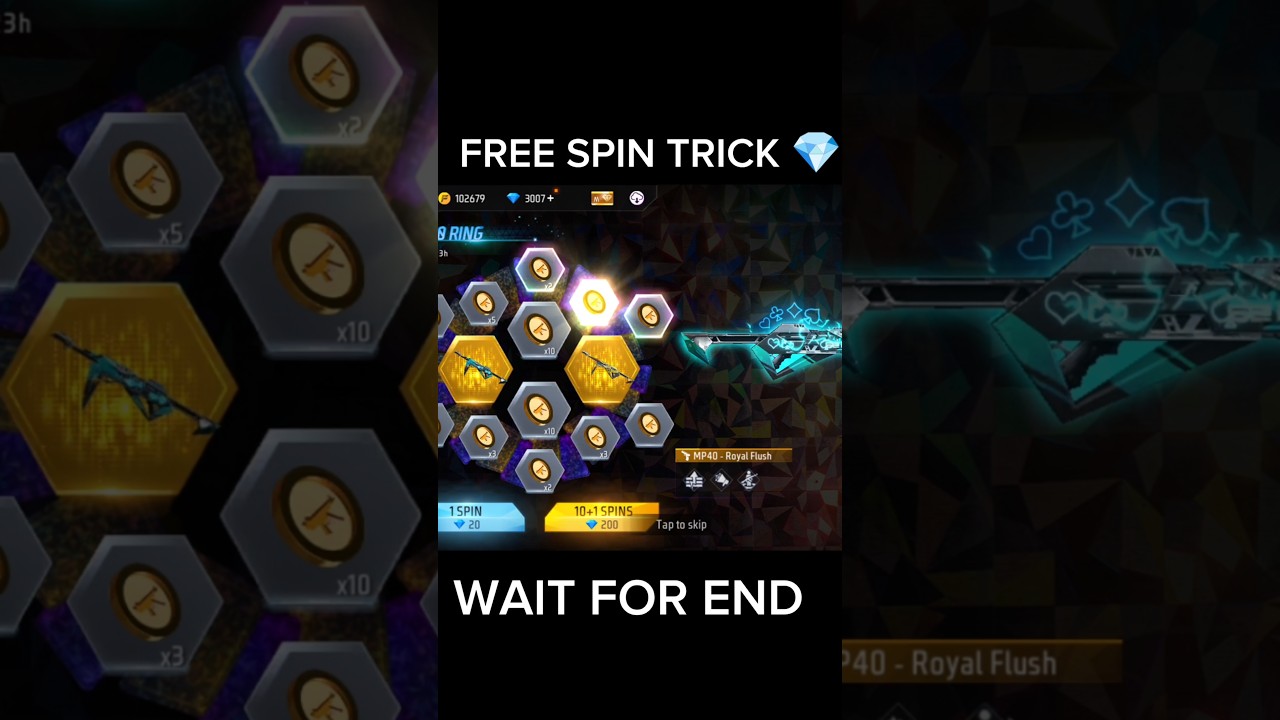 POKER MP40 FREE SPIN TRICK | FREE DIAMOND TRICK 🔥💎