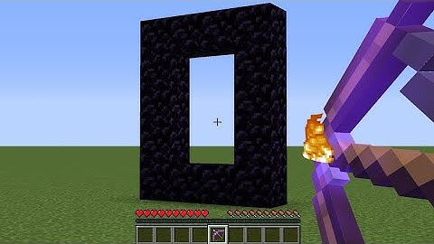 Is It Possible To Light The Nether Portal With Flaming Arrow #Minecraft