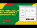 Data Entry Form in Excel | Automated Data Entry Form in Excel