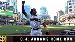 CJ Abrams first Major League Baseball Home run. San Diego Padres vs Atlanta Braves