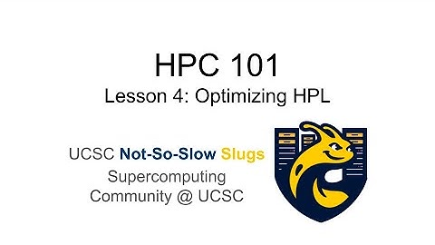 HPC101 - Optimizing HPL runs