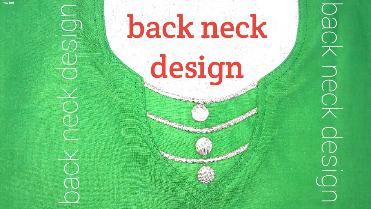 simple suit back neck design