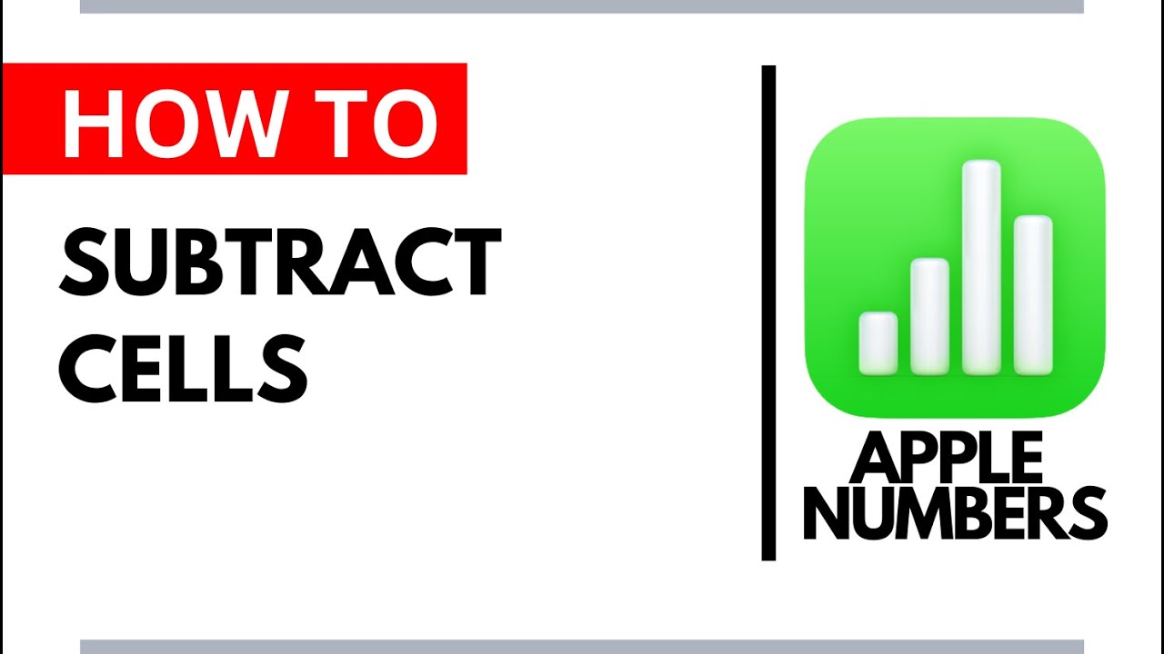 How to Subtract Cells in Apple Numbers on Mac Beginner Tutorial