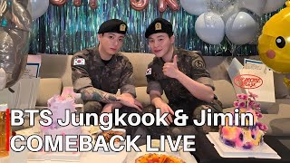🔴[eng Sub] Bts Jungkook & Jimin Military Discharge Full Weverse Live (2025.06.11) Taehyung Rm Jin