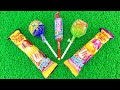 Relaxing Candy Satisfying | Unboxing A Lot Of Rainbow Yummy 5 Lollipops - Cutting ASMR