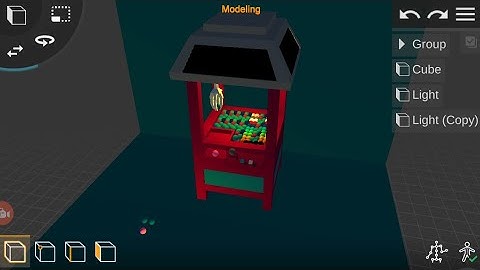 Prisma 3D : Modelling a low poly claw machine