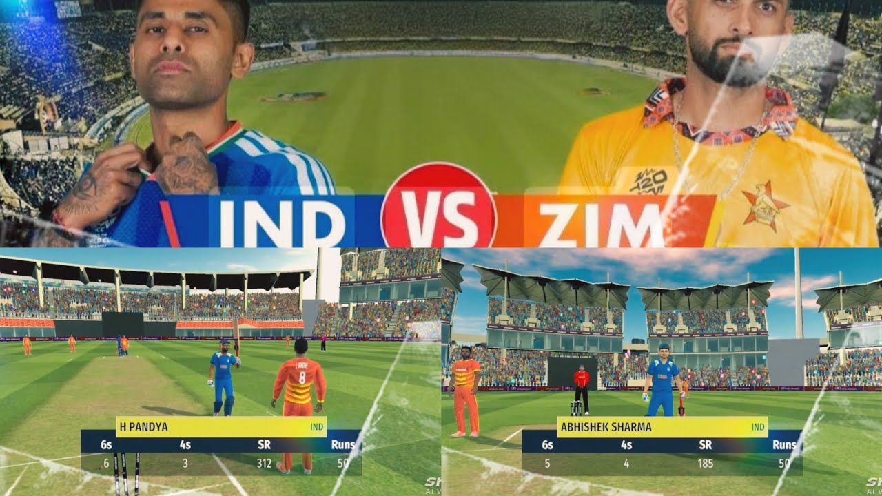 INDIA VS ZIMBABWE t20 #H PANDYA #abhisheksharma Batting 🏏🇮🇳