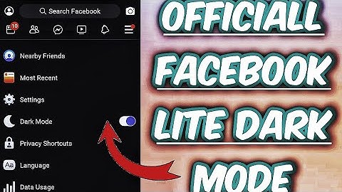 Facebook lite dark mode official