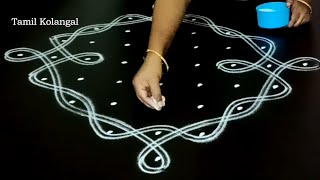 2 simple muggulu designs|kolam|kolangal|tamil kolam|tamil kolangal|sikku kolam|kolam designs|muggulu screenshot 5