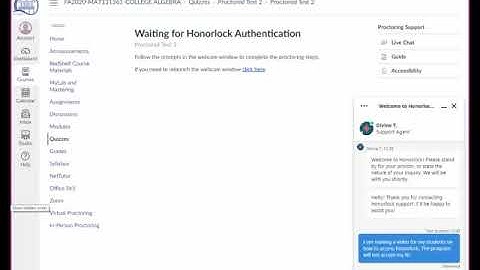 How to access a test in Canvas through HonorLock