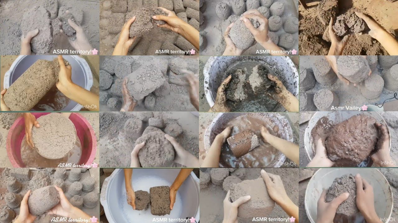 ASMR Edits NonStop Stoney Texture Crumbling Compilation 🥰||Dry+Water Crumbling Satisfying sounds ✨💥