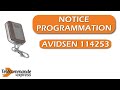 Comment programmer votre tlcommande portail avidsen 114253 