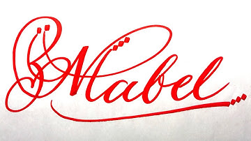 Mabel Name Signature Calligraphy Status | How to write with Cut Maker  #calligraphy #cursive