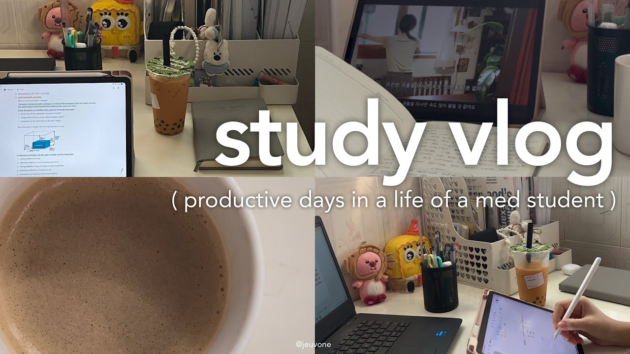 STUDY VLOG ★ productive days in life as a med student, note-taking ...