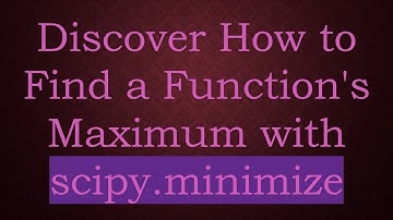 Discover How to Find a Function