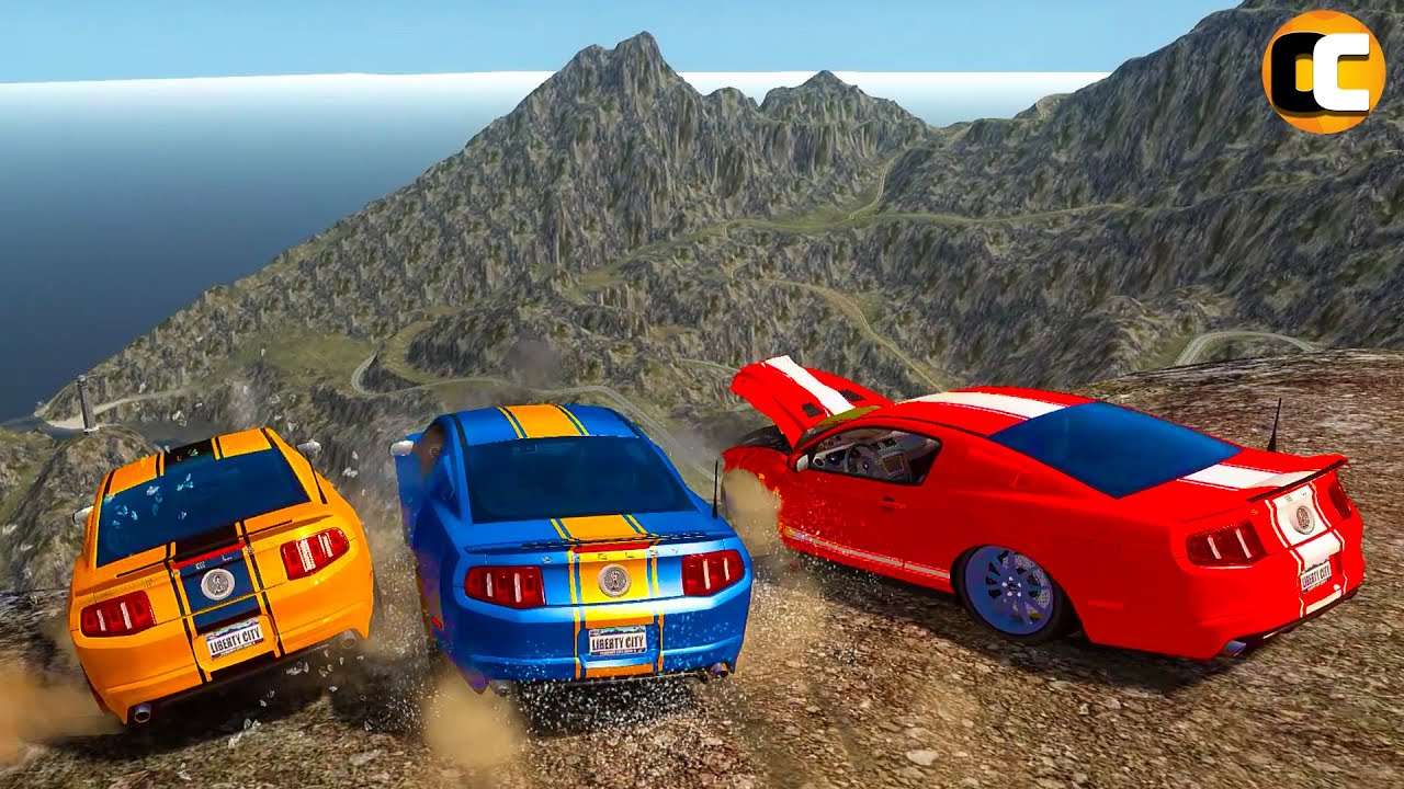 GTA 4 Cliff Drops Crashes with Real Cars mods #28