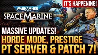 Warhammer 40K Space Marine 2 - Big Dev Updates! Horde Mode, Prestige,  PT Server and Patch 7!