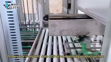 Vility Sheet to sheet CCD Vision Alignment 3 color overprint   screen printing production line