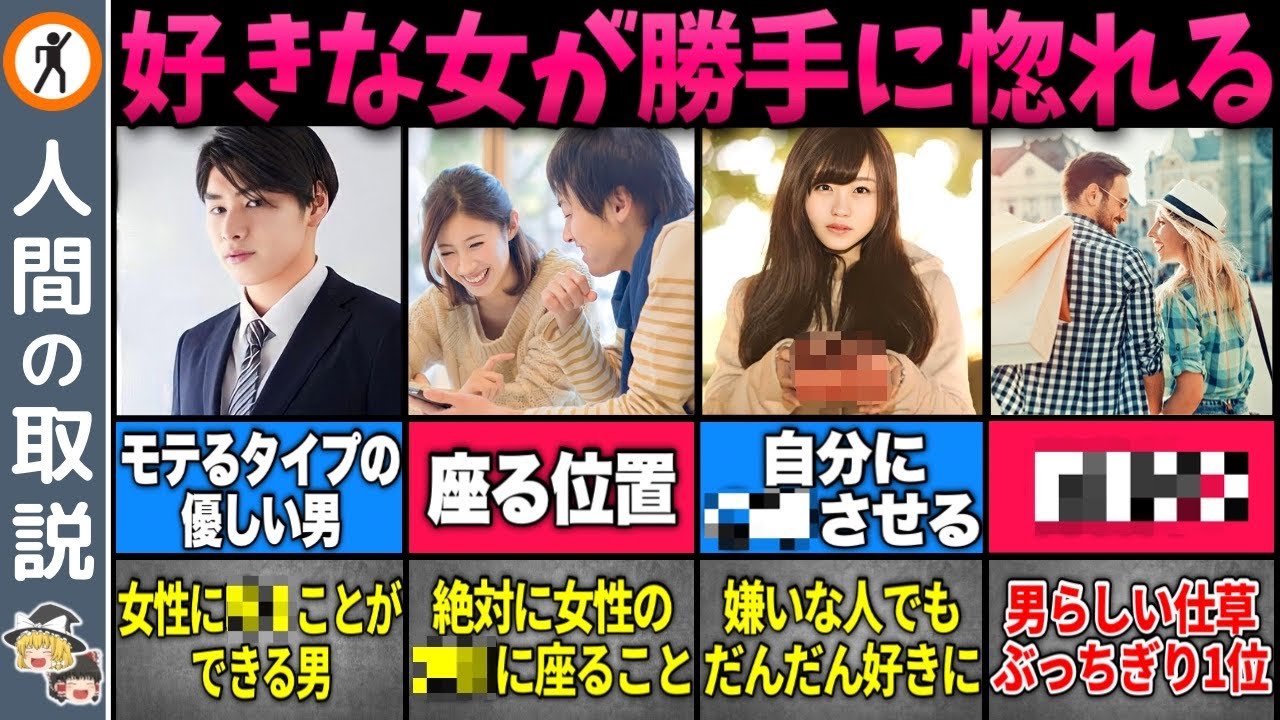 【ゆっくり解説】知らない間に女性が惚れる行動7選【恋愛テクニック】