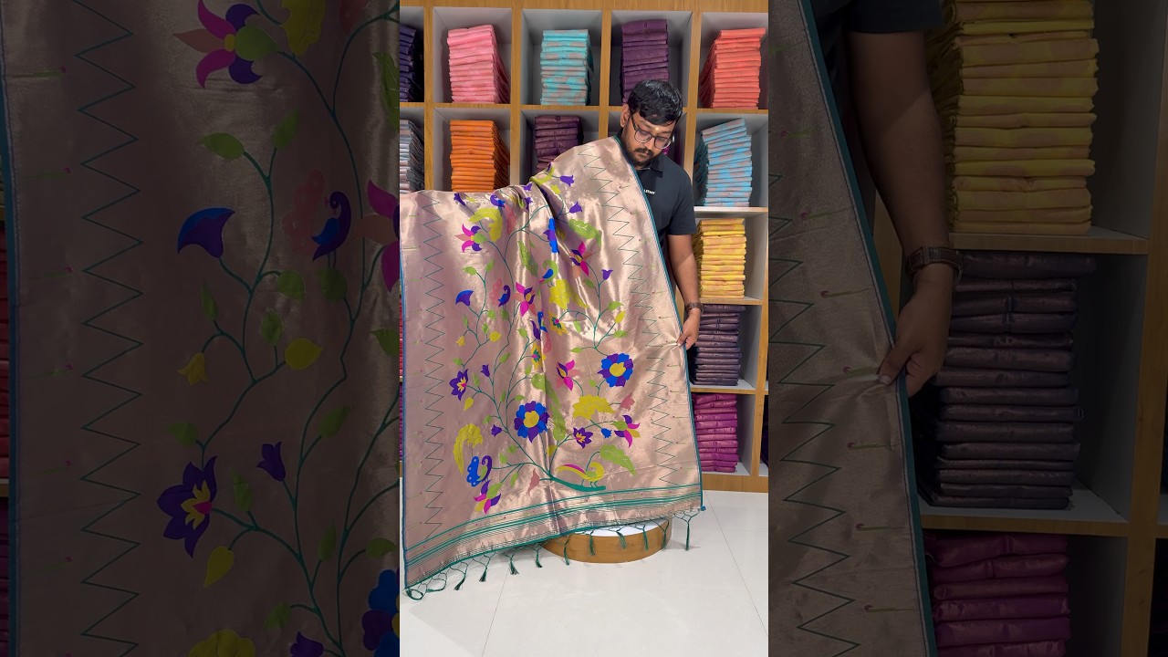 Dupatta - Pure Zari Floral Multicolor Weaving Paithani Dupatta