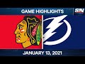 NHL Game Highlights | Blackhawks vs. Lightning – Jan. 13, 2020