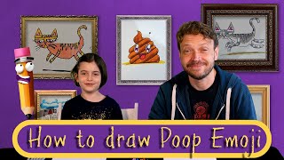 How To Draw A Poop Emoji - Art For Kids