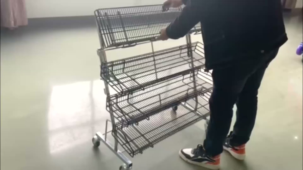 Freestanding Movable Wire Display Shelf