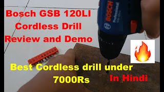 Bosch GSB 120LI cordless drill review with demo | Best cordless drill in under 7000rs