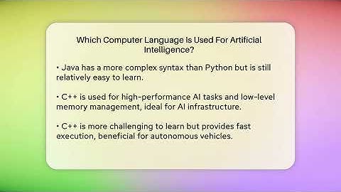 Which Computer Language Is Used For Artificial Intelligence? - The SciFi Reel