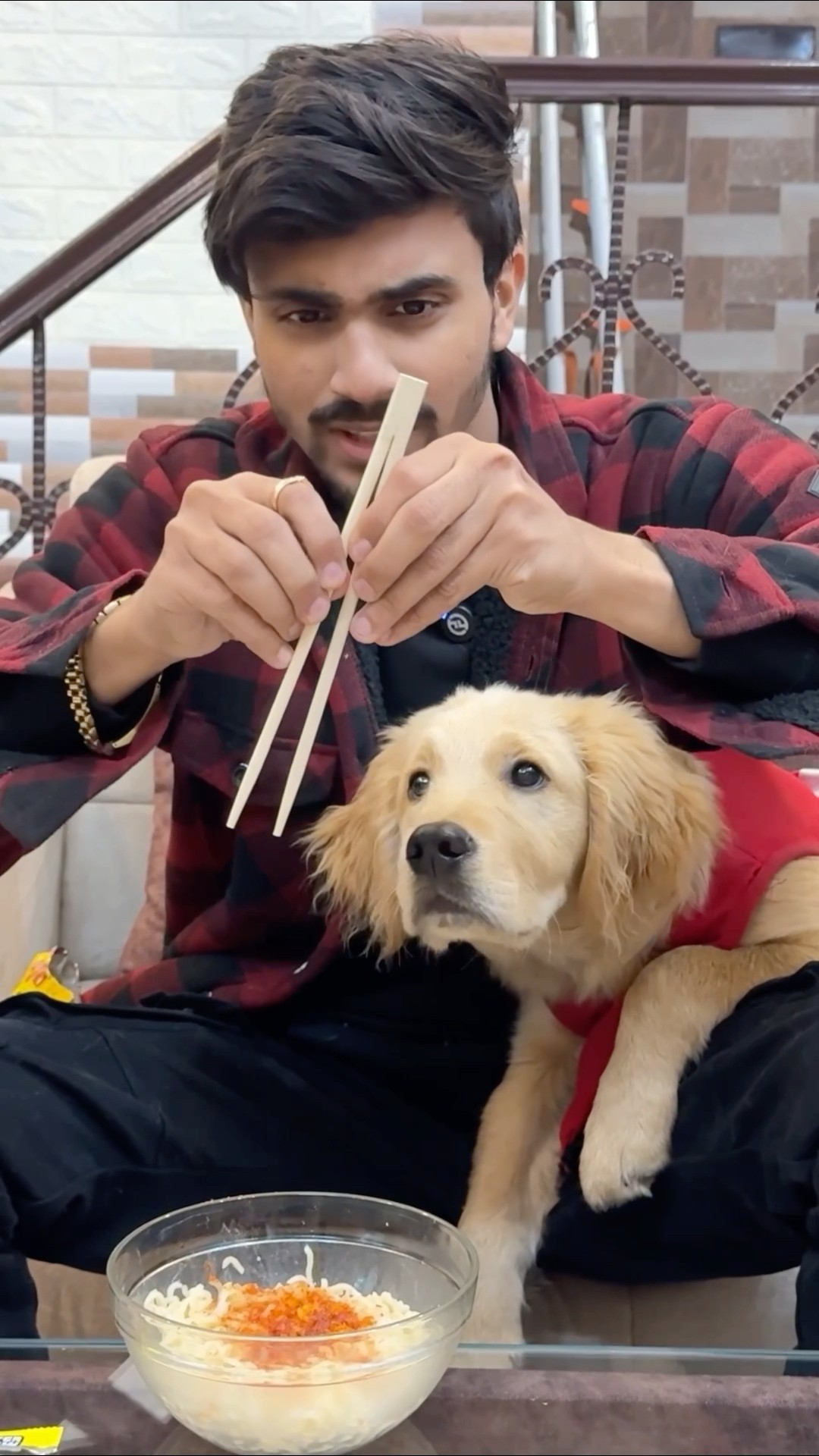 Eating spicy korean food?? #shorts | Anant Rastogi