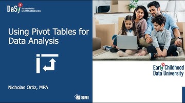 Pivot Tables 1. Overview: Benefits, terminology, structuring data. EC Data U by The DaSy Center