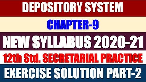 12th Std. Secretarial Practice Chapter-9 Part-2