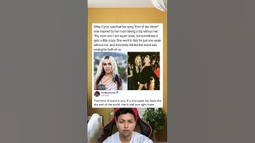 Thumbnail of Miley Cyrus said that her song End of the World was inspired by her mom taking a trip without her