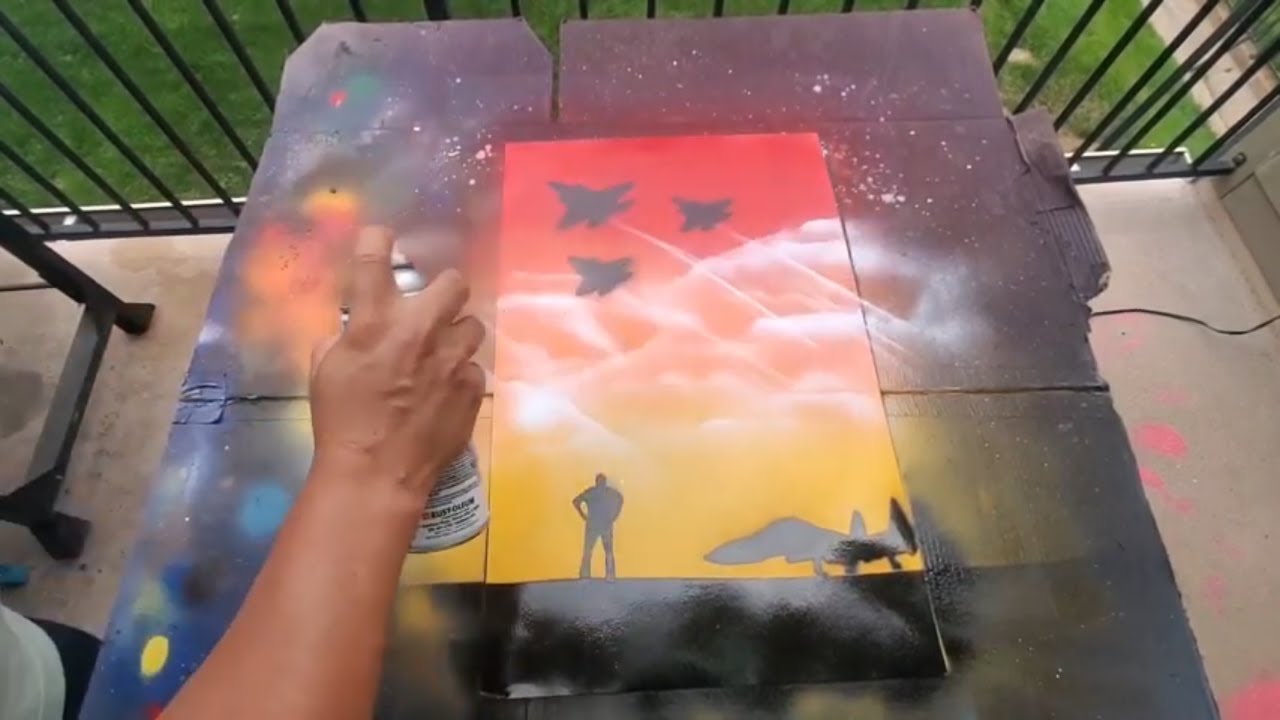 A Top Gun spray paint art - YouTube