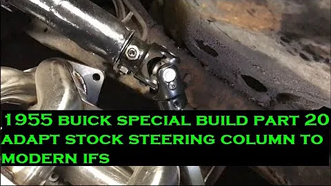 1955 Buick Special Turbo LS Build Part 20, Connecting the 1955 steering column to the Jaguar IFS.