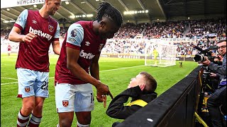 The Newcastle ball boy Reuses to give Kudus a seat for his celebration