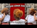 Sleek Low Puff On Blonde Type 4 Natural Hair