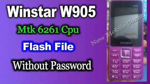 Winstar W905 Mtk 6261 Cpu Flash without password