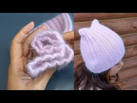 Шапка с ушками - YouTube