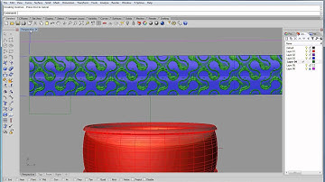 Making 3d cad cam basic ring  with a tiled texture in Rhino tutorial