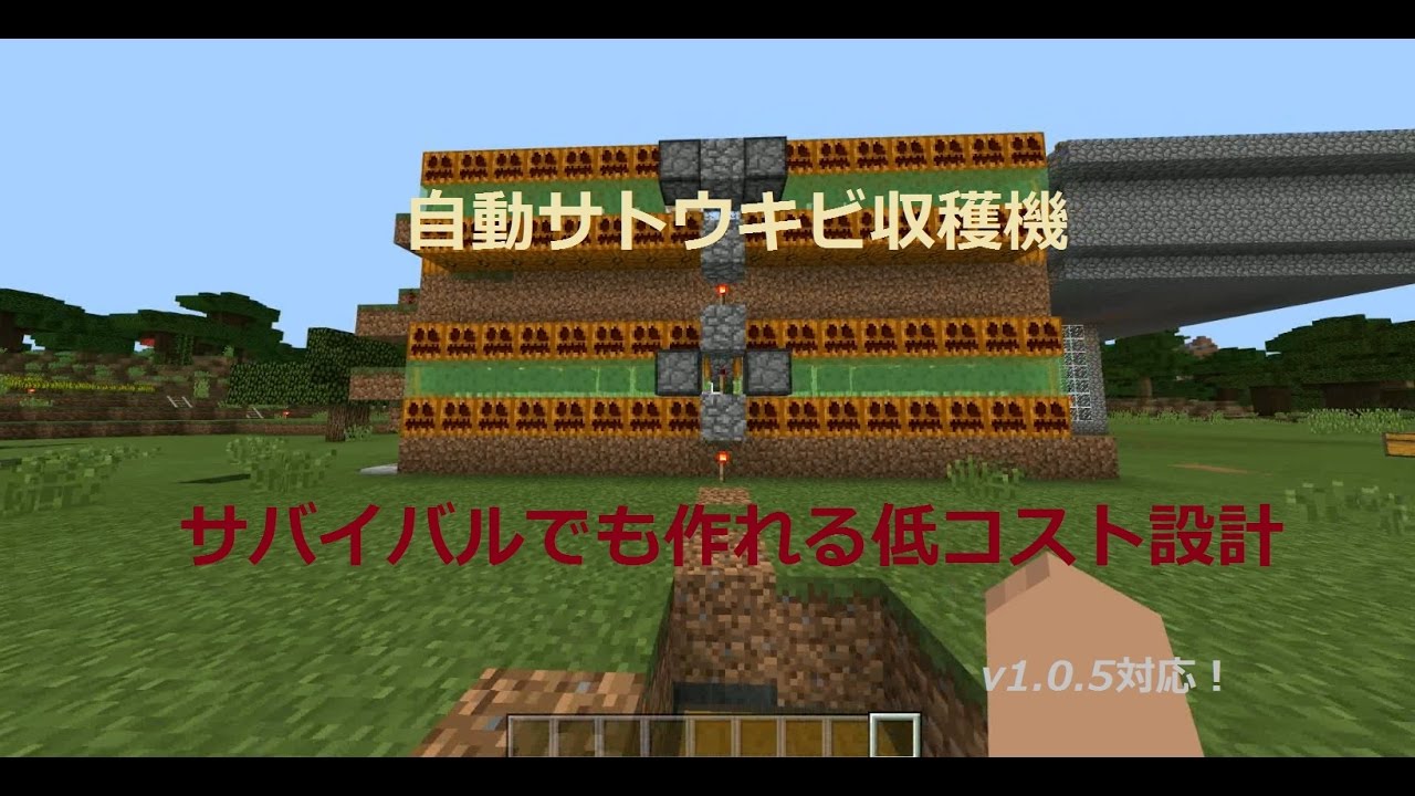 自動 マイクラ pe サトウキビ