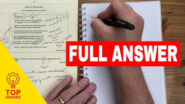 UNSEEN Poem Walk Though, EXACT Method and FULL MARK Answer