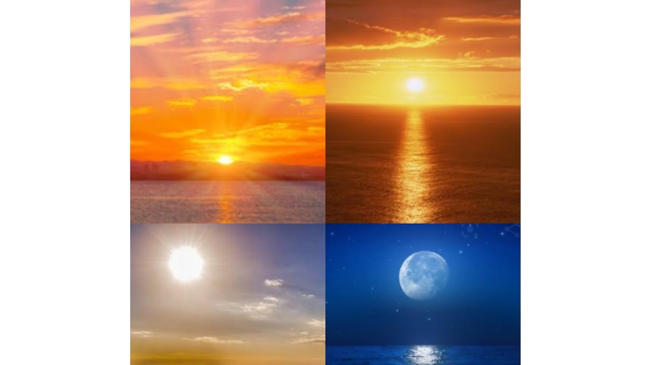 Morning sun,afternoon sun,evening sun,and moon YouTube