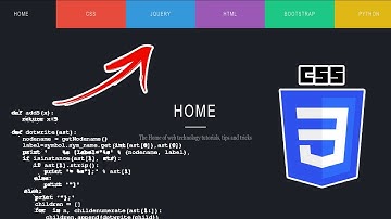 Menu Bar Navigation Tabs Slider While Clicking Mouse Using CSS With Free Source Code