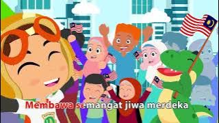 LAGU JALUR GEMILANG (Video Animation Captain Dino with Lyric_HD_2022)