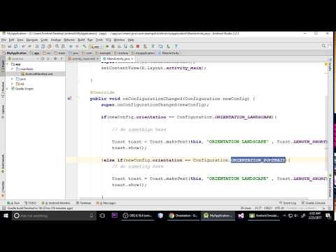 Android Tutorial | Screen Orientation | Android Studio